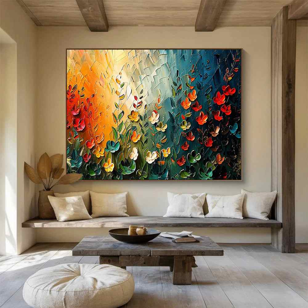 sunset field flower garden design 6
